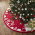 Handmade Christmas Tree Skirt in Cotton - Village Scene on Red - 60" - ARCADIA HOME